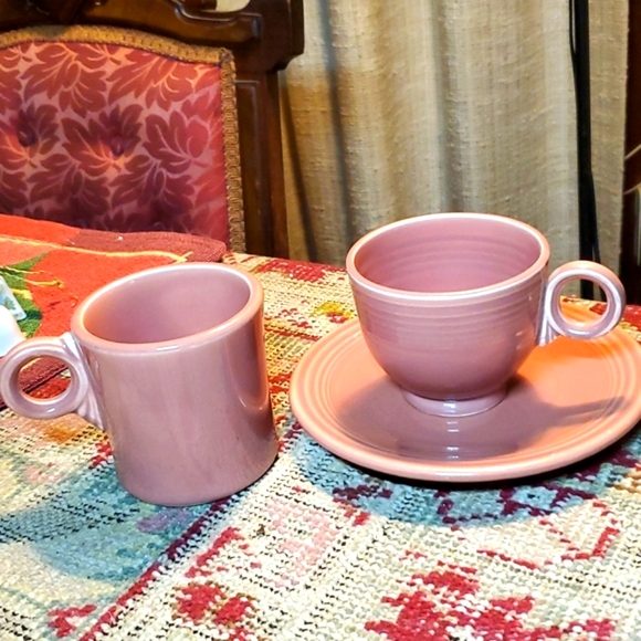 Vintage Rose Fiestaware Other - 💥SOLD💥Original Rose Tea Cup&Saucer,Tom&Jerry's Mug Fiestaware